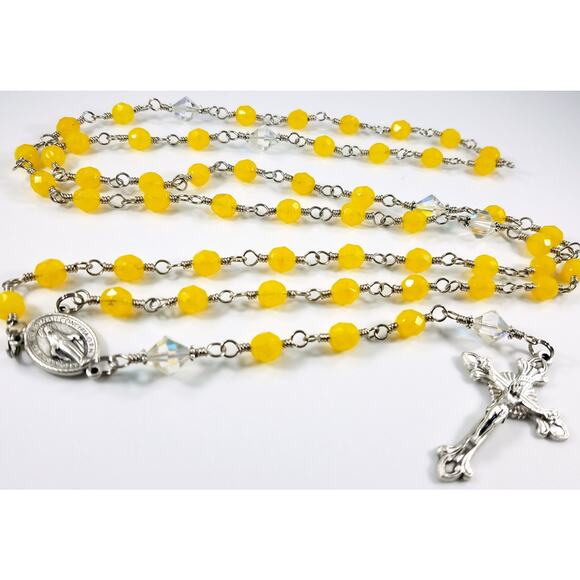 Hand-Made Five Decade Catholic Rosary, Unbreakable Wire Wrapped - Picture 4 of 10